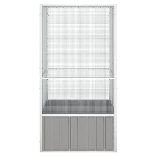 Steel Bird Cage (43.7" x42.1" x83.3" / Grey)