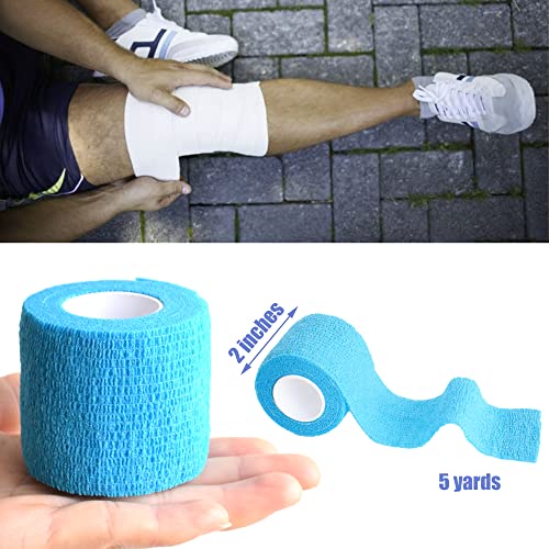2 Inches Self Adhesive Bandage Wrap (2 Inch / Light Blue)