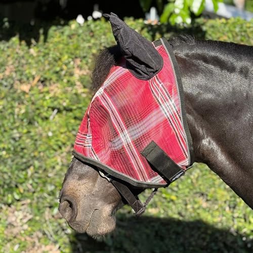 Kensington Signature Fly Mask w (L (Average Horse) / 165 - Merlot)