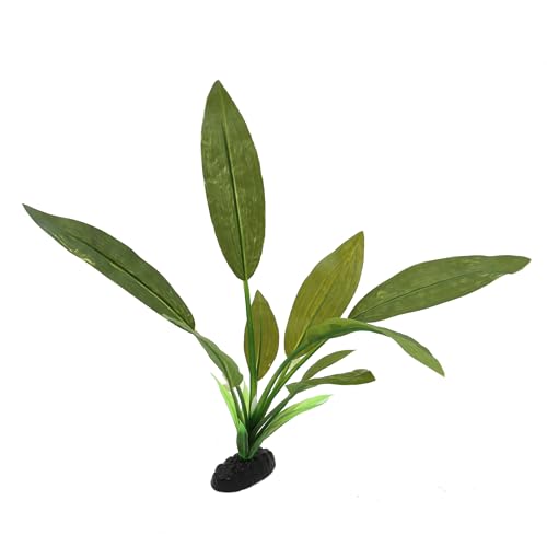 2 Pack 12 Inch Aquarium Silk Aquarium Plants (Green C / 12 Inch)