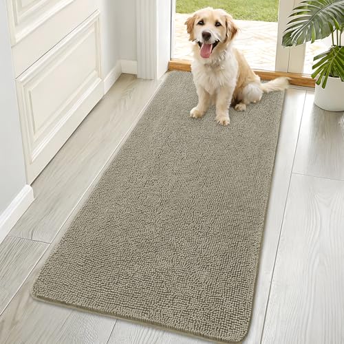 Dog Door Mat for Muddy Paws 70x35 (Warm Taupe / 70" X 35")