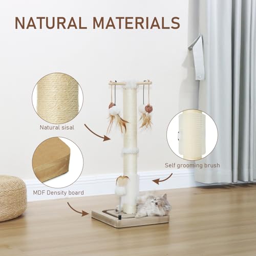 Cat Scratching Post 27 Inches Sisal Scratch Posts for Indoor Cats (27 inches)