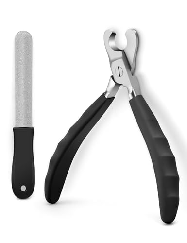Heavy Duty Dog Nail Clippers for Large Dogs & Thick Nails (Black)
