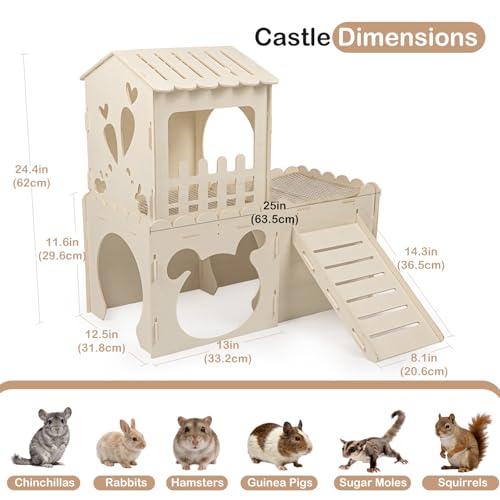 Extra Large Rabbit Castle (3 House with 2 Mat)