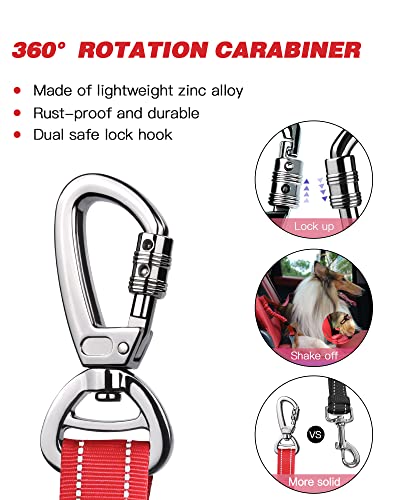 Dog Seat Belt for Car (Red)