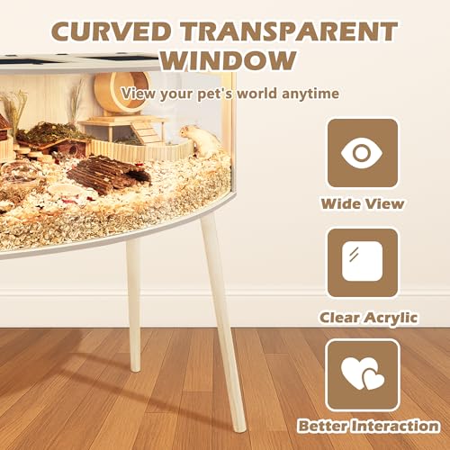 Hamster Cage with Curved Design (40.0"L x 20.0"W x 20.0"H)