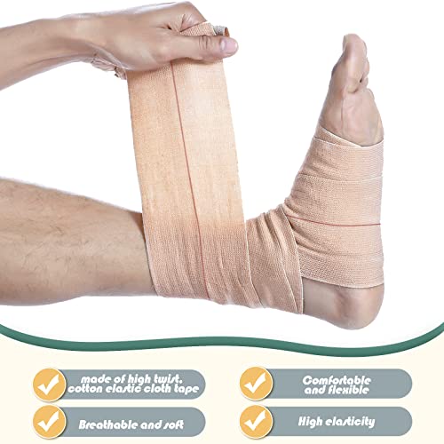 4 Rolls Elastic Adhesive Tape Bandage (2 Inch in Width)