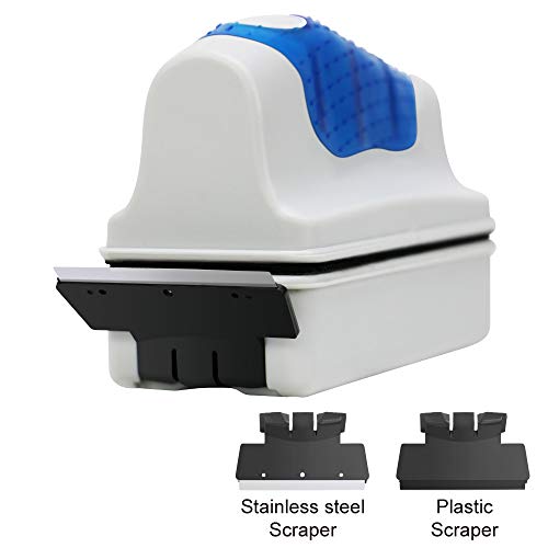 Magnetic Aquarium Fish Tank Glass Algae Glass Cleaner Scrubber Floating Clean Brush (M / Blue)