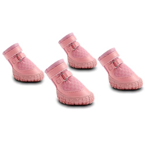 Dog Shoes for Small Dogs (Light Pink / Width 1.49 inches)