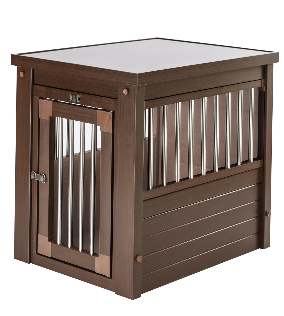 ECOFLEX® Small Furniture Style Dog Crate & End Table (Russet / 23.8"L x 18.2"W x 22.2"H)