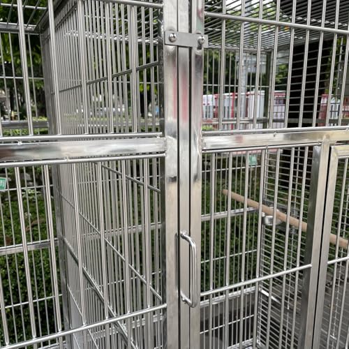 SUS201 Stainless Steel Double Twin Bird Cage for Parrots