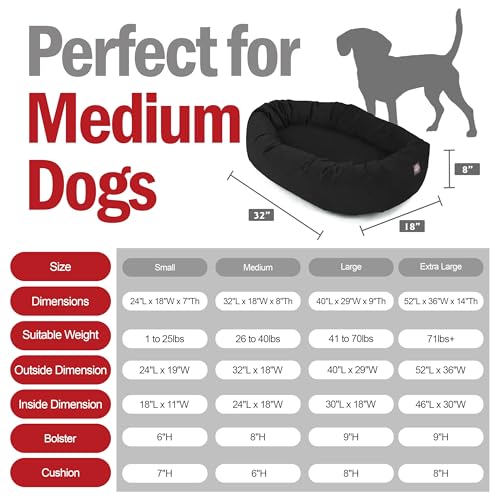 Suede Shredded Memory Foam Mix Calming Dog Bed Washable (Black)