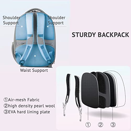 Cat Backpack Carrier for Kitty Small Dog with Inbuilt Fan & Light (Pink)