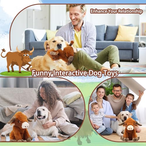 Highland Cow Dog Toy (Brown Cow)