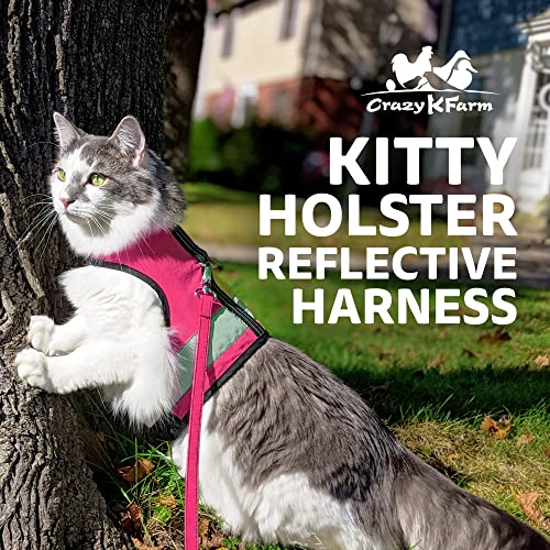 Reflective Cat Harness (XS / Flamingo Pink)
