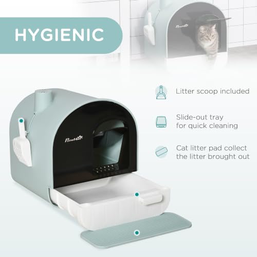 Cat Litter Box with Lid (Green)