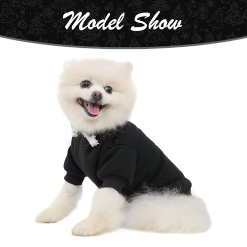 Dog Hoodie for Large Medium Small Dogs (Black / Small)