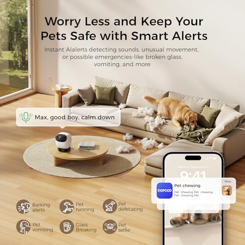 2026 3K Pet Camera Treat Dispenser (White)