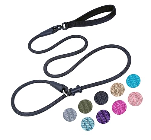 Slip Lead Dog Leash (1/2"×6ft / Black)