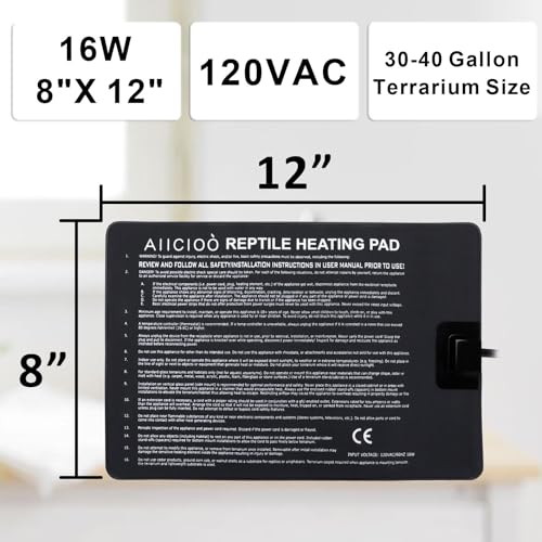 Reptile Heating Pad (8" X 12"(16W))