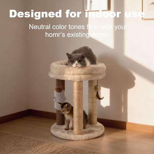 4in1 Small Cat Tree (For indoor cats and kittens / Beige)