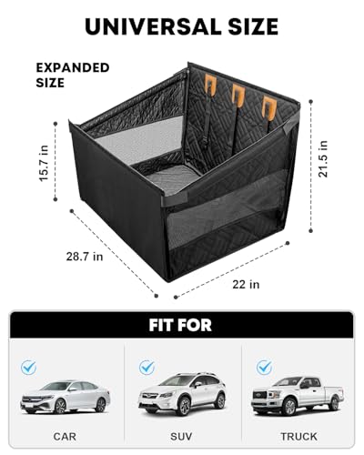Dog Car Seat Cover for Medium Large Dogs Hard Bottom (Medium)