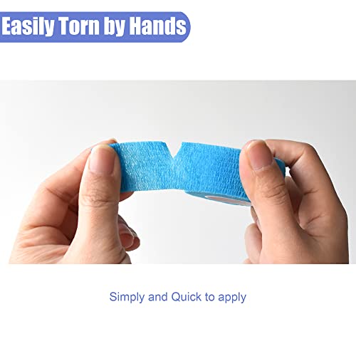 1 Inch Self Adhesive Bandage Wrap (1 Inch / Light Blue)
