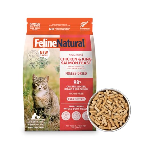 High Protein Freeze Dried Dry Cat Food with 98% Meat (11 Ounce (Pack of 1))