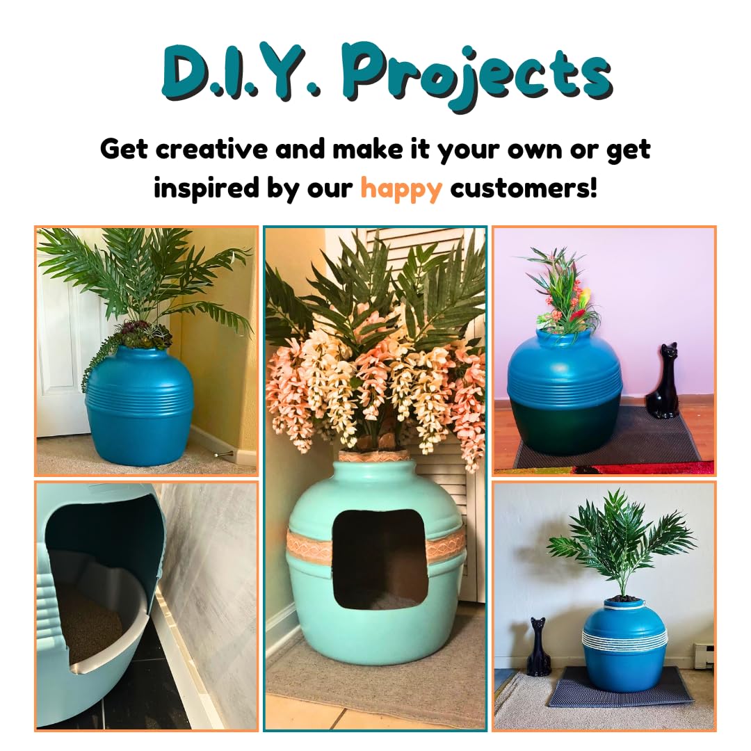 Original Hidden Litter Box Planter (Caribbean Blue)