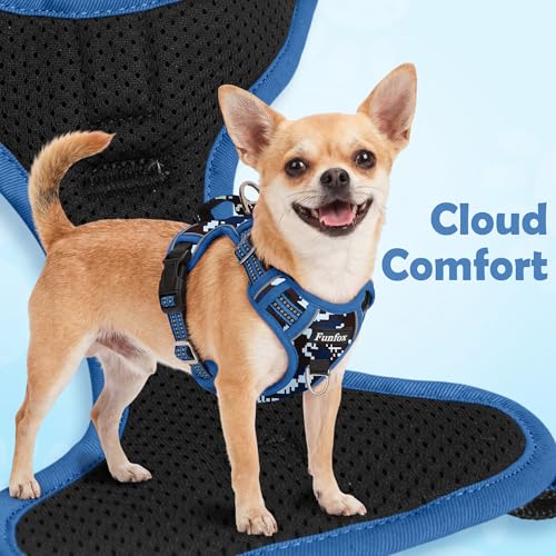 Dog Harness No Pull (Mosaic Blue / Medium)