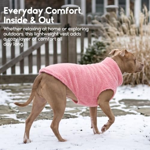 Sherpa Dog Sweater Small Dog Vest Puppy Shirt for Small Medium Dogs (XXX-Large / Solidpink)