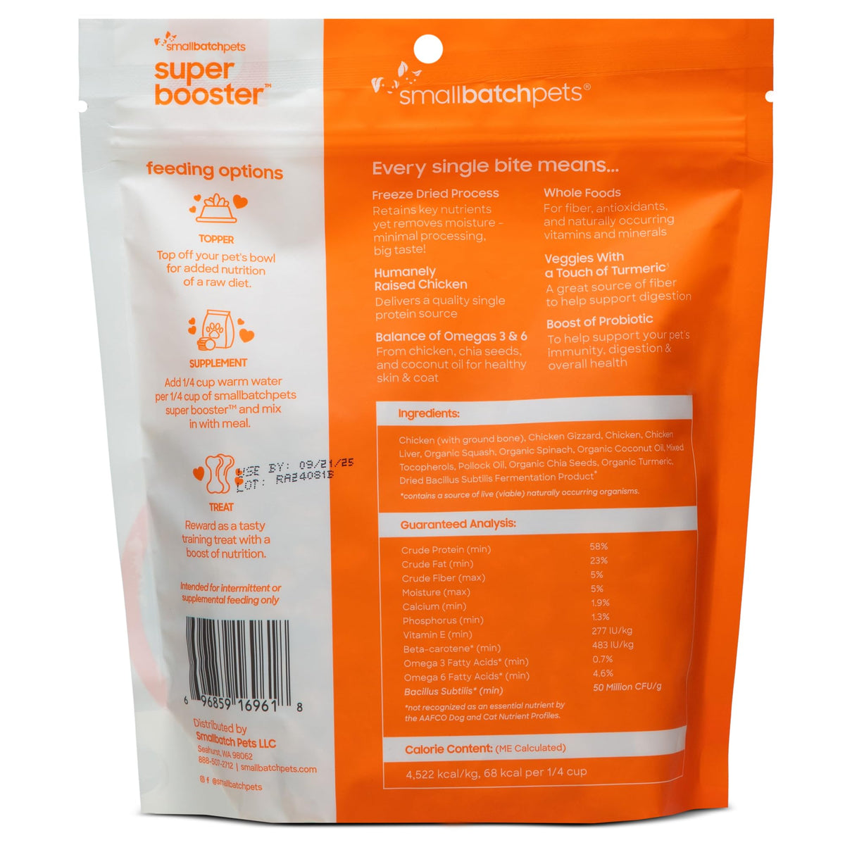 Freeze Dried Dog Treat or Topper with Probiotics (7 Ounce (Pack of 1))