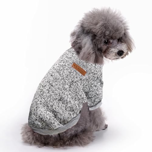 Dog Sweaters for Small Dogs (Grey / X-Small)