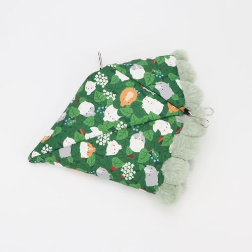 Bird Nest House Winter Warm Hanging Hammock Bird Bed Snuggle Hut for Parakeets Budgies Caique Conures Cockatiels (Medium / Green)
