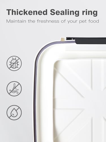 6 lb Airtight Dog Food Storage Container with Scoop (5KG-White)
