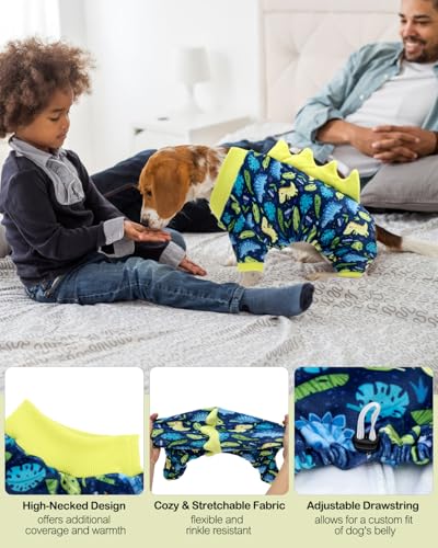 Dinosaur Costume Dog Pajamas (X-Small / Dinos#6)