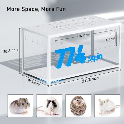 Hamster Cage 2.0 (39.3"L x 19.7"W x 20.6"H / White)