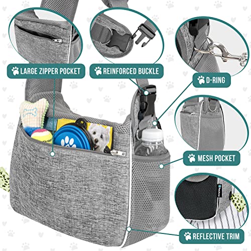 Dog Sling Carrier for Small Dogs (Gray)