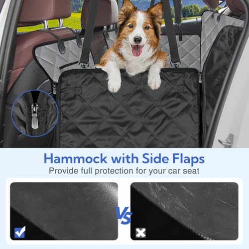 Dog Car Seat Cover for Back Seat (Gray / Standard)