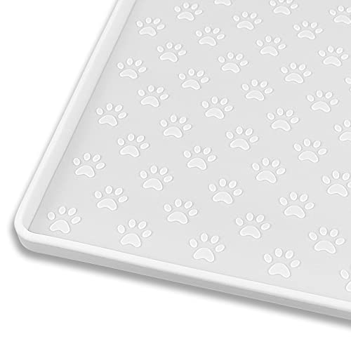 Pet Placemat for Dog and Cat (31.5"L x 23.6"W / White)
