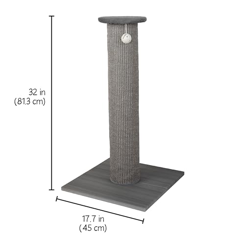Tall Sisal Cat Scratching Post (A) Scratching Post (Gray))