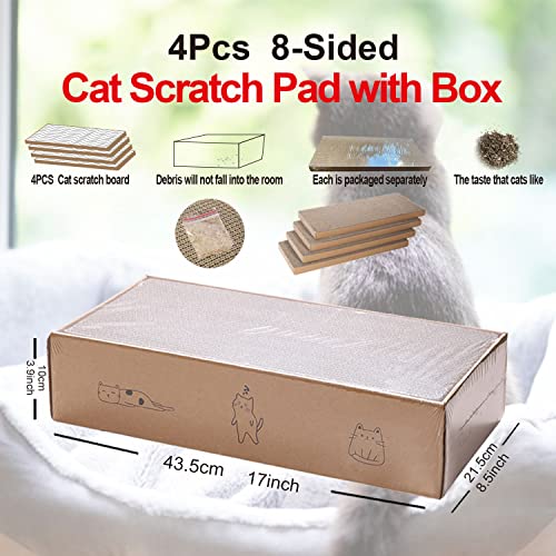 4 Packs in 1 Cat Scratch Pad with Box (4 PCS)
