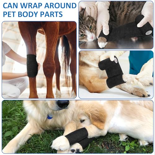 12PCS Self Adherent Bandage (Black)