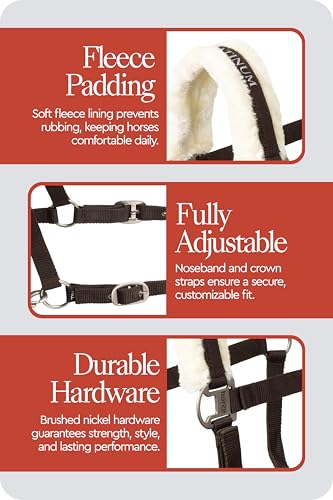 Howard Soft Fleece Horse Halter (Horse / Dark Brown)