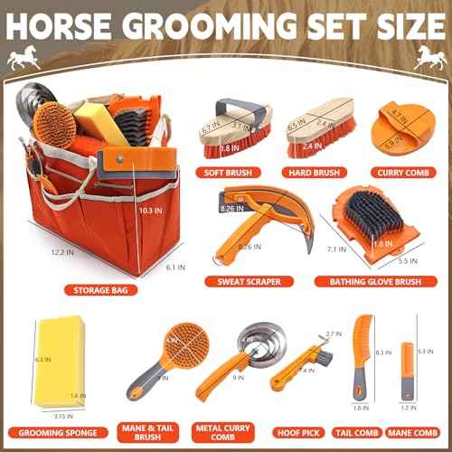Horse Grooming Kit (Orange)