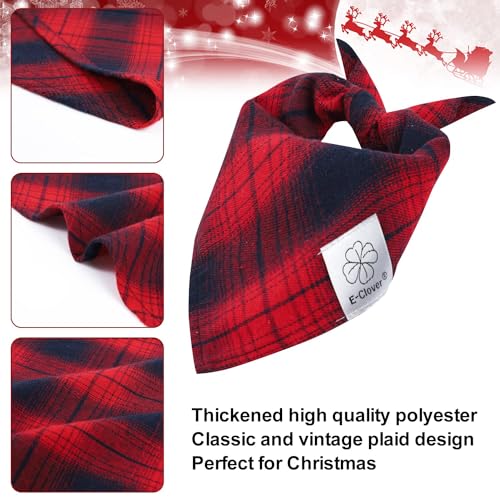 Christmas Red Dog Bandanas Matching Dog Bandana and Scrunchie (Black,Golden / Small)