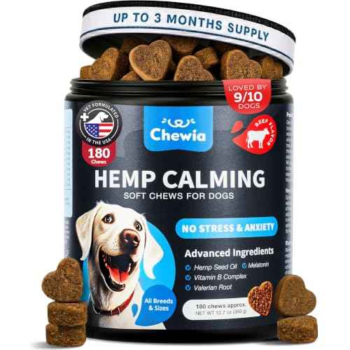Hemp Calming Chews for Dogs Anxiety Relief (180 count / Beef Flavor Calming Chews)