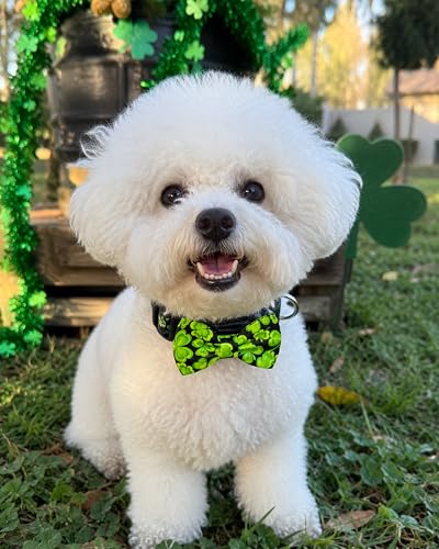 10 Pack Holiday Dog Bowties for Small Dogs Sliding on Collar (S/M)
