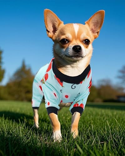 4 Pack Spring Fleece Dog Pajamas Warm for Small Dogs (Small)