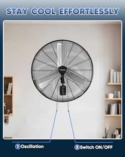 30 Inch Industrial Oscillating Wall Mount Fan (30 Inch)